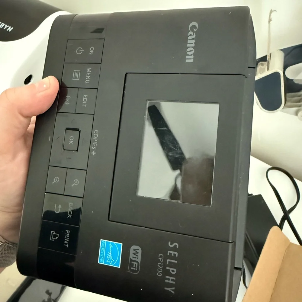 Canon 0599C001 Selphy CP1200 Black Wireless Color Photo Printer - Picture 3 of 12